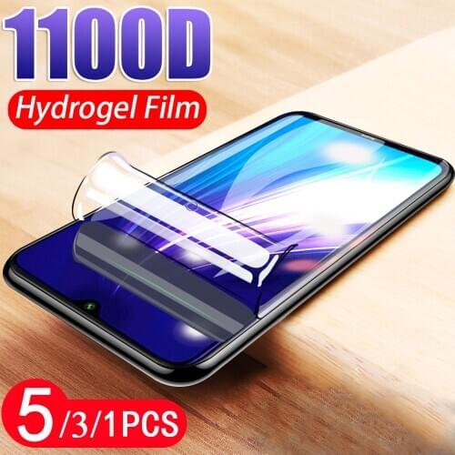 5/3/1Pcs soft full cover for xiaomi redmi 6 6A 7A note 7 8 pro 8T 8A hydrogel film phone screen protector protective Not Glass