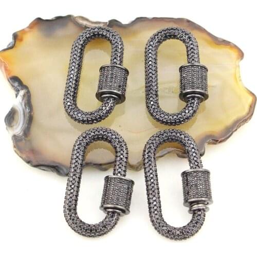 30*18mm 5pcs/lot Fashion cz clasp charm jewelry accessories,cubic zircon micro pave charm ,handmade necklace component