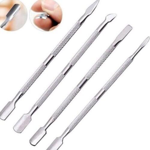 50Set/Lot 4Pcs/Set Double-Headed Dead Skin Push Stainless Steel Push Dead Leather Forked Removing Tools Manicure HA2166