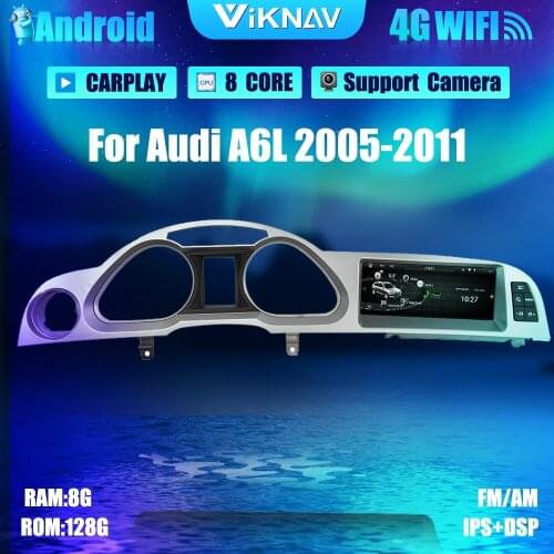 Android 8.8 inch DVD Multimedia Player For Audi A6L 2005-2011 Car NAVI Radio Stereo CarPlay GPS Navigation