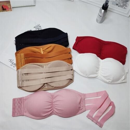 Bras women strapless beauty back against the sneaked away together with breast implants wrapped chest condole belt vest sexy