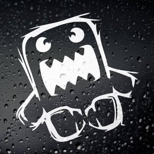 Black/Sliver Cute Domo Car Sticker Fashionable Rear Windshield Car Styling Decor Glass Creativity Decal S554