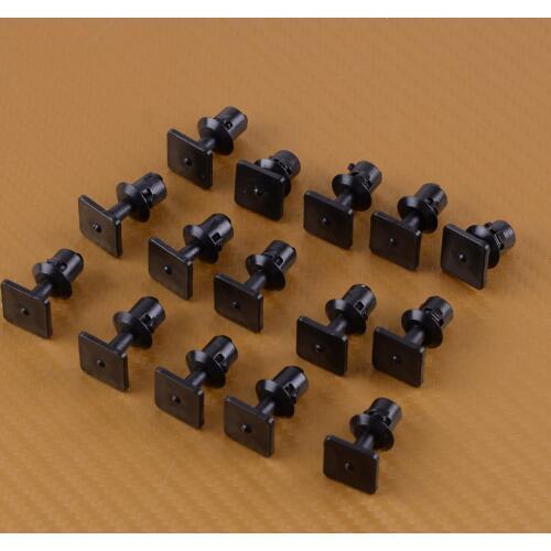 DWCX 15pcs Black Nylon Car Roof Trim Strip Panel Lining Clips Interior Accessories Fit For VW Caddy Transporter t4 t5 Volkswagen