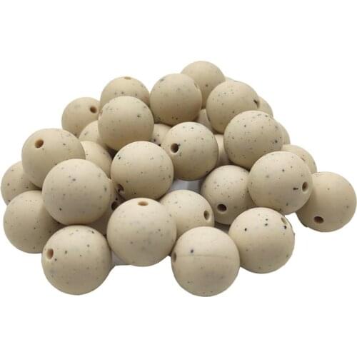 Food Grade Silicone Round Pearl Bead 12/15mm Baby Silicone Teether Necklace Toy DIY Pacifier Chain Care Baby Teething Product