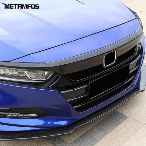 For Honda Accord 2018-2020 Front Engine Machine Grille Grill Cover Trim Sticker Exterior Accessories Carbon Fiber Car Styling