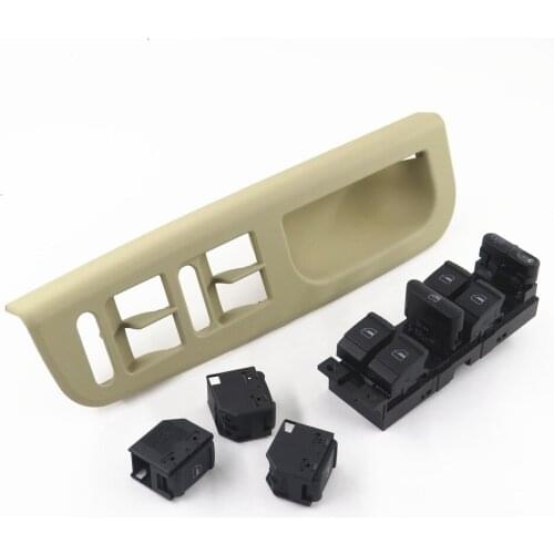Window Master Switch + Frame Bracket + Glass Switch Button Fit for VW GTI Golf MK4 Bora Passat3 1J4959857D 3B1867171 3BD959855B