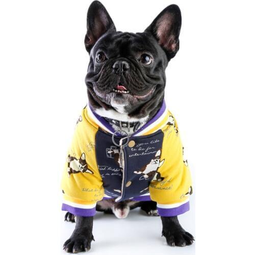 Cotton French Bulldog Warm Jacket Dog Winter Clothes for Small Dogs Pets Clothing Chihuahua Yorkshire Printing Coat Pug Costume