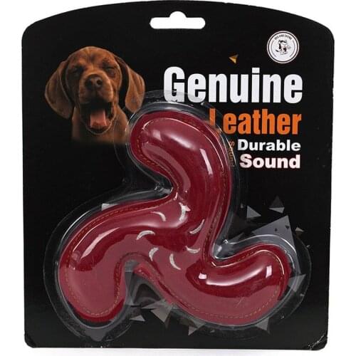 Pet Toy Real Cowhide Bite-resistant Teeth Cleaning Dog Toy Wholesale Large and Small Canine Universal Cowhide Spinning Dart