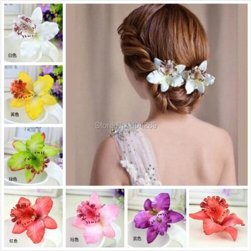 Artificial Cosmos Flower Hair Clips Brooch Bridal Wedding Party Woman Flower Hair Fascinator