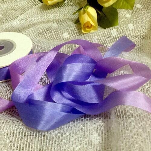 J4039 A Roll Wholesale 2mm-36mm 100% Pure Silk Embroidery Ribbons Handcraft Supply Double Faced Thin Taffeta Silk Ribbon