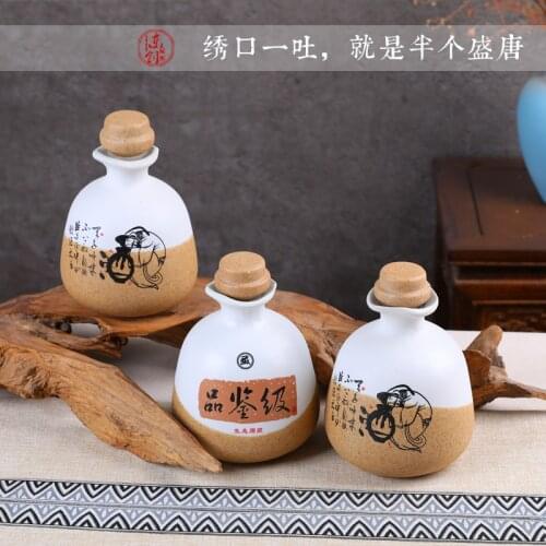 Small Ceramic Wine Flagon Portable Hip Flask Liquor Bottle Sake Alcohol Creative Decantador De Vino Table Drinkware ED50JH