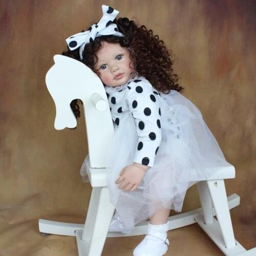 60 CM Soft Silicone Reborn Baby Doll For Girl Cloth Body Long Hair Princess Toddler Bebe Dress Up Toy Lovely Kid Birthday Gift