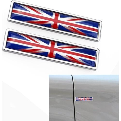 1Pair 3D Car Metal Sticker England British National Flag Car Body Trunk Badge Auto Motorcycle Personality Sticker Accessories