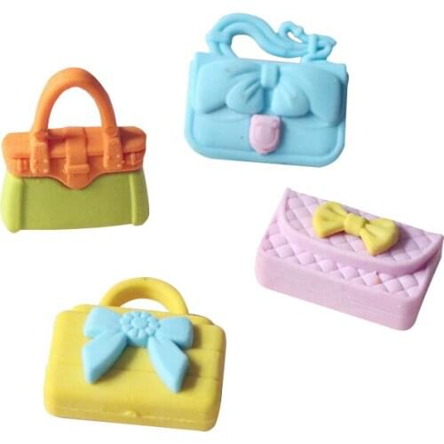 36pcs/lot Lovely Ladies Handbag Eraser 3D Simulation Mini Eraser student Fashion gift Stationery Wholesale