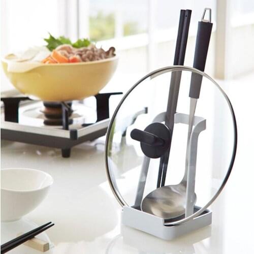 Multifunctional Kitchen Pot Cover Rack Iron Vertical Water Tray Storage Rack Spoon Finishing Rack Tableware Storage Rack