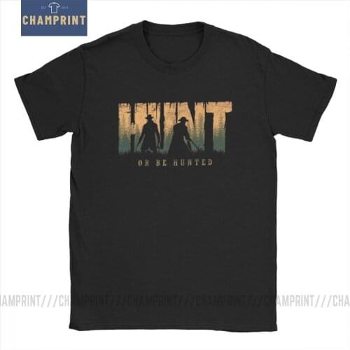 Hunt Showdown Hunt Or Be Hunted T Shirt Mens Cotton T-Shirt Horrors Of Gilded Age Monster Game Tee Shirt Short Sleeve Plus Size