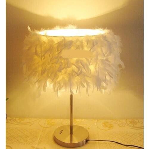 NEW table Lamps Feather Lamp living room lamp bedroom lamp Romantic Warmer Fashion beautiful Table lights makeup table ZL333