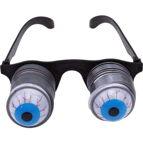 New Personality Tricky Prank Eyes Glasses Joke Gags Toy Halloween Funny Personality Scary Terror Horror Eyeball Dropping Glasses