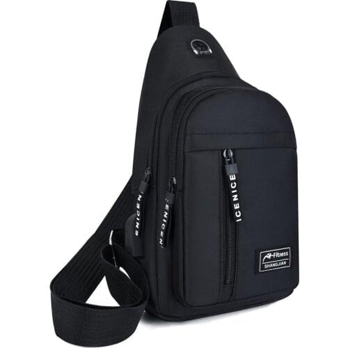 Popular Belt Bag Sling Chest Pouch Portable Multi-zipper Shoulder Waist Bag Men Oxford Crossbody Outdoor Waist Pack