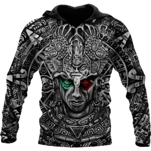 Tessffel Amazing Aztec Warrior 3D Printed Men/Women Sweatshirt Harajuku Zipper Hoodie Casual Unisex Jacket Pullover Style-A10
