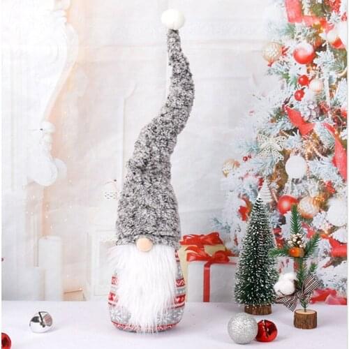 Knitted Long Hat Christmas Dwarf Gnome Doll Ornaments Cute Cartoon Dwarf Elf Home Decor Christmas Celebration Desktop Party N0PA
