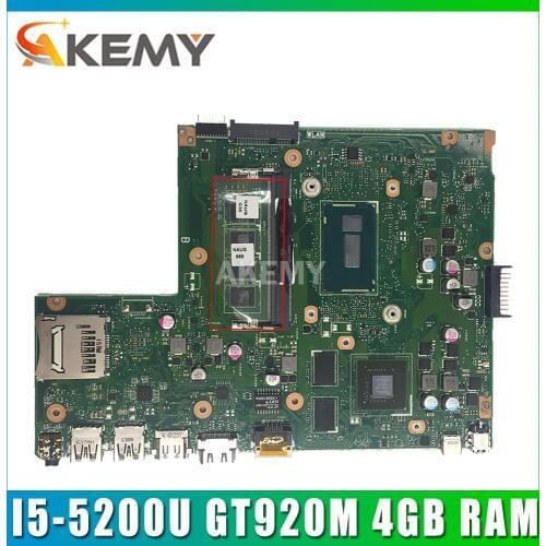 X540LA For ASUS GT920M X540L X540LJ F540L F540LJ CPU/I5-5200U 4GB/Memory laptop motherboard tested 100% work original
