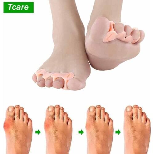 Tcare 1Pair Bunion Corrector Relief Protector Bunion Toe Straightener Natural Treat Pain Hallux Valgus Toes Joint Toe Separators