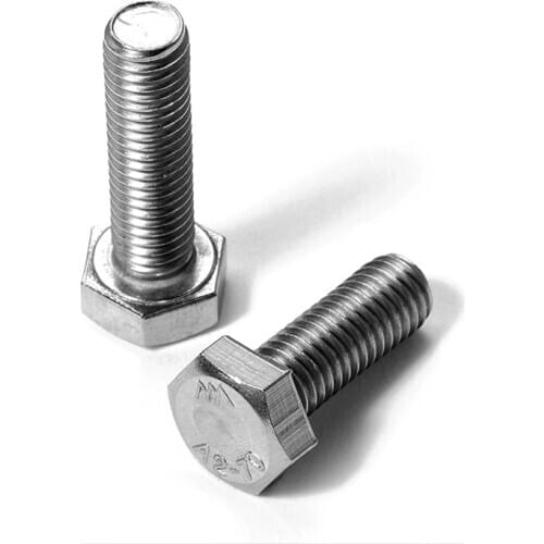 316 A4-80 DIN933 ISO4017 Bolts Stainless Steel Hexagonal Screws Full-tooth Outer Hex Bolt M6 M8 M10 M12 M16 Multi Size