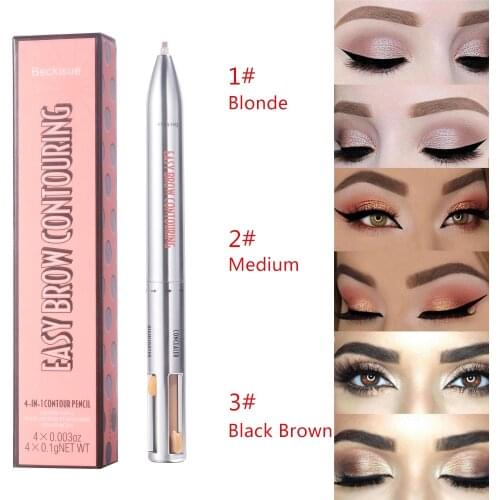 4 in1 Easy to Wear Eyebrow Pen Defining Highlighting Brow Microblading