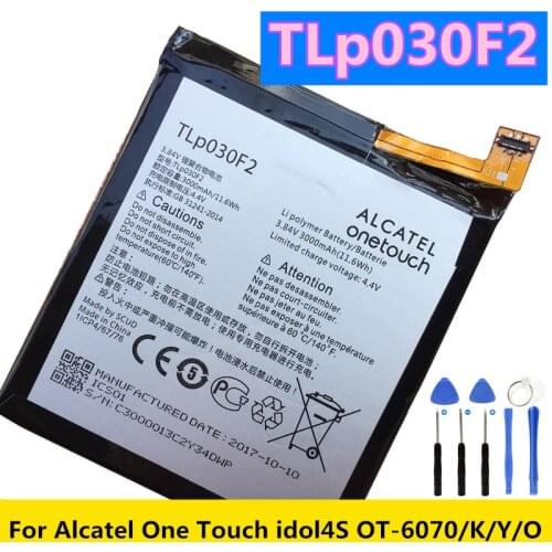 New High Quality TLP030F2 3000mAh Battery For Alcatel One Touch Idol 4S OT-6070 OT-6070K OT-6070O OT-6070Y Mobile Phone