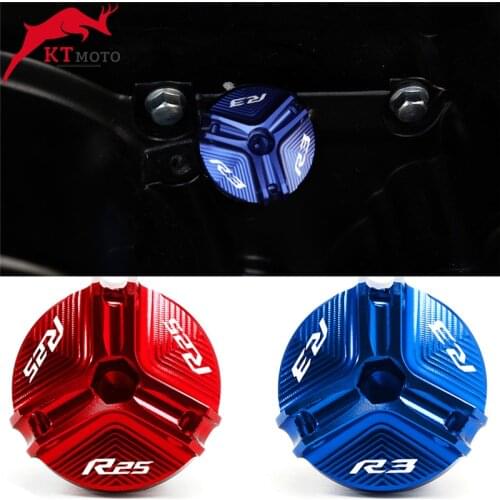 Motorcycle Oil Drain Sump Plug Aluminum Engine Filler Tank Cap Cover Racing Bolts For Yamaha YZF-R3 YZFR3 R25 YZF-R25 2015 -2021