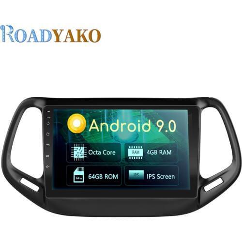 10.1'' Android Car Radio For Jeep cherokee 2017 - 2019 Stereo Car DVD Multimedia Player GPS Navigation 2 Din Autoradio