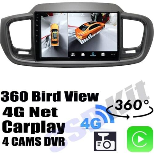 Car Audio Navigation GPS Carplay DVR 360 Birdview Around 4G Android System For KIA Sorento UM 2014~2021