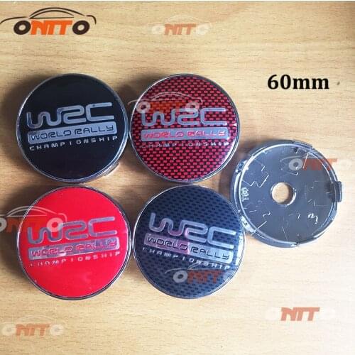 Car Accessories 100pcs/lot 56mm 60mm Wheel Dust-proof emblem covers for WRC logo Emblem logo Covers Auto Wheel Center cap
