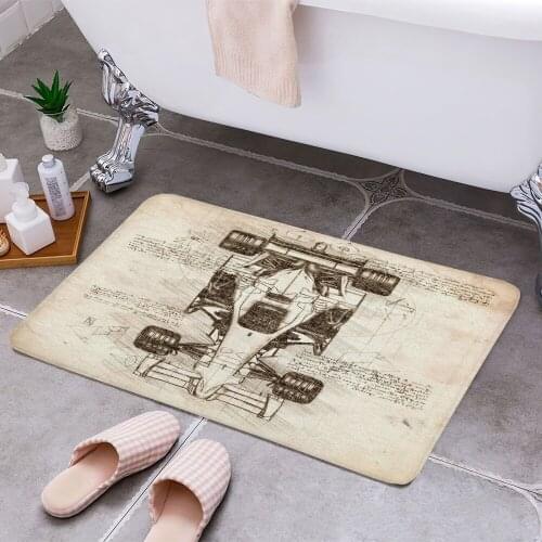 Formula 1 Car Top View Carpet Areas Rug Non-slip Floor Mat Rug 3D Printing Living Room Bedroom Door Mat Home Decoration