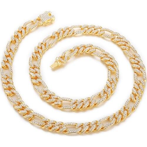 Cross border sales of hiphop Miami Cuba chain mens hip hop gold chain necklace wholesale DZ 4