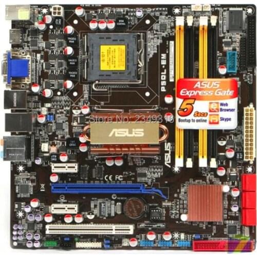 For ASUS P5QL-EM Used original motherboard Socket LGA 775 DDR2 G43 Desktop Motherboard
