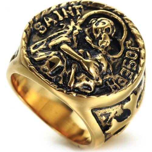 European and American accessories stainless steel saint ring male SAINT JOSEPH punk style titanium steel jewelry