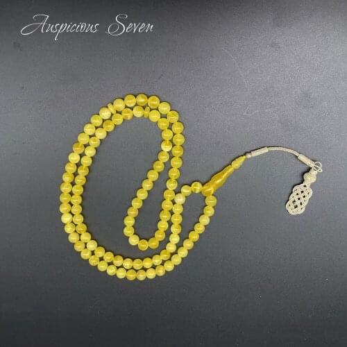 Islamic 99 Prayer Beads Natural Baltic Amber TASBIH Muslim / TA99-20