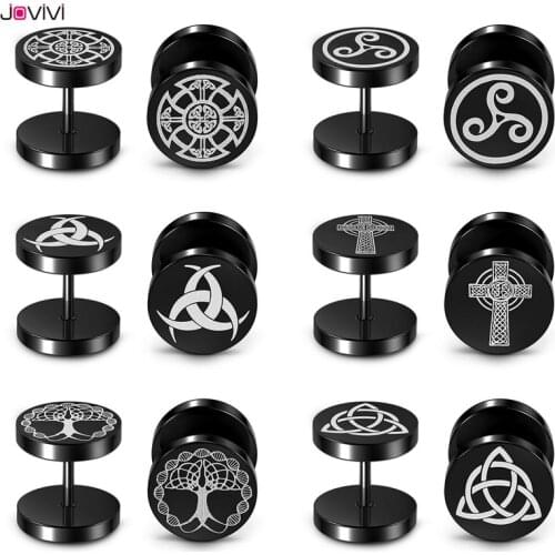 Jovivi Stainless Steel Fake Ear Expander Screw Ear Stud Barbell Earrings Fake Ear Plugs Tunnels Gauges 18Ga Ear Piercing Jewelry