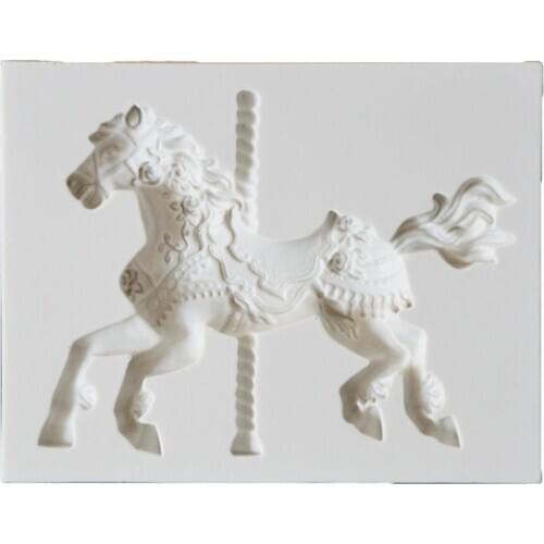 Carousel Horse Silicone Fondant Mould Cake Cupcake Icing Mold Chocolate Decoration Tool