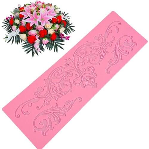 KLMLace cake mold silicone baking mold lace embossing mat is suitable for cake shop wedding multi-layer cake border decoration