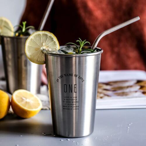 Nordic Stainless Steel Coffee Mugs Travel Mug Thickened Tea Milk Hand Cups Juice Beer Water Cup Office Creative Birthday Gift