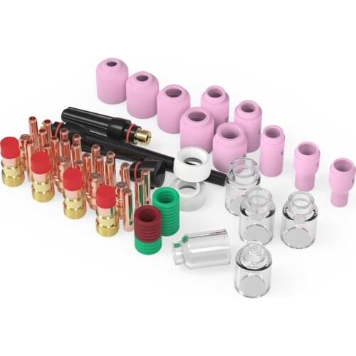 68PCS TIG Welding Torch Stubby Gas Lens For WP-17/18/26 Pyrex Glass Cup Kit Durable Practical Welder Accessories