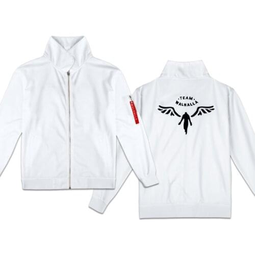 Anime Tokyo Revengers Hanemiya Kazutora Cosplay Costumes White Coat Valhalla Uniform Baseball Coat Mikey Draken