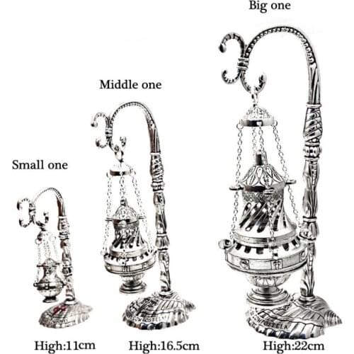 S/M/L Christian Incense Burner Religious Church Souvenirs Gift Home Religious Worship Incense Burner Worship Supplies