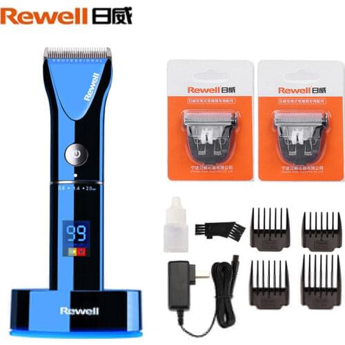 Professional Titanium Blade Hair Clipper for Men Baby Hair Trimmer LCD Cutting Shaving Machine for Barber Salon F17