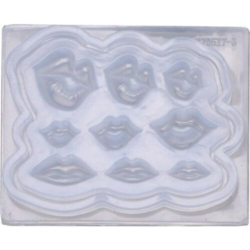 N7MF Silicone Mini Sexy Lips Mold Nail Art Resin Mould Mouth Silicone Resin Mold Tool