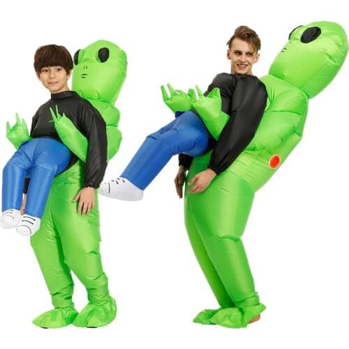 Adult Kids Alien Inflatable Costume Boys Girl Party Cosplay Costume Funny Suit Anime Fancy Dress Halloween Costume For Man Woman