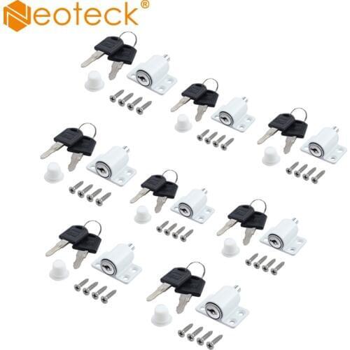 Neoteck 8Pcs/set Zinc Sliding Window Patio Screw Door Catches Locking Pin Push Child Safety Anti-theft Window Bolt Security Lock